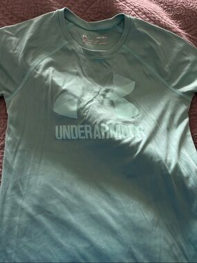 Under Armour Light Teal Short Sleeve Performance Shirt